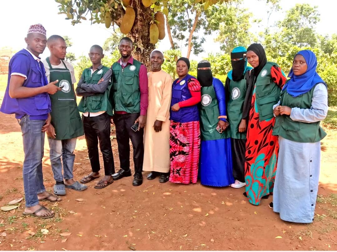team members in field